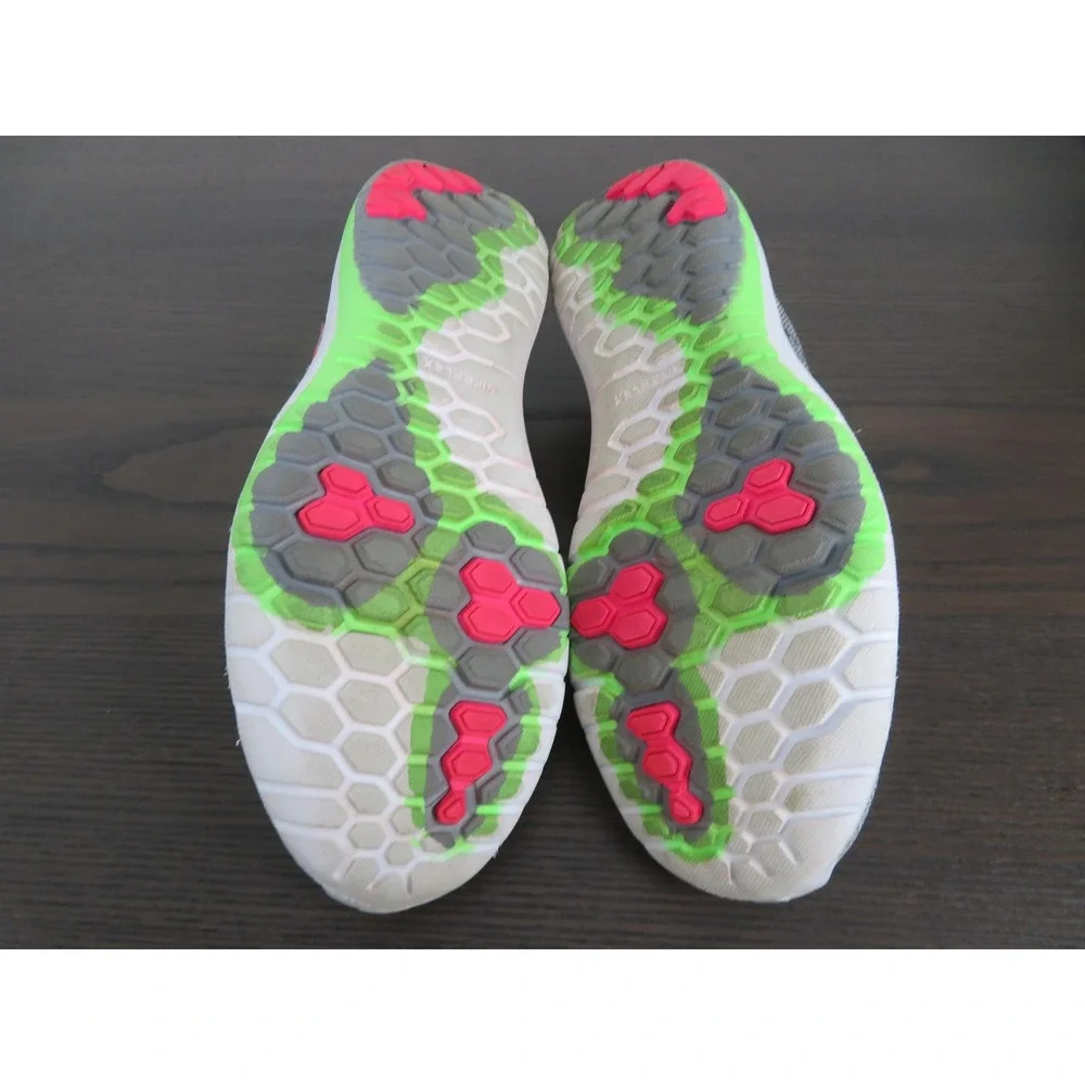 Nike Flex Fury 2 Shoes Womens 10 Gray Pink Running Sneakers Road Gym 819135-002